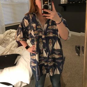 men’s faded boat shirt size large